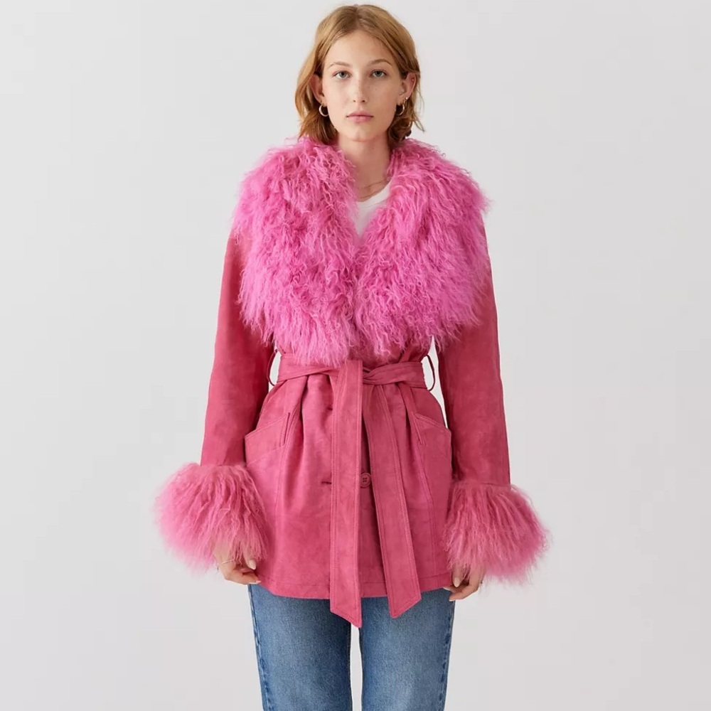 UO Anita Suede Belted Jacket